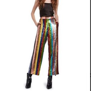 Alice + Olivia Women's Meera Sequin Pajama Pant
